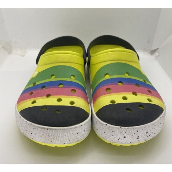 Crocs Colorburst Crocband Rainbow Pride Colorful Splatter Men's 11 205109 Rare - Picture 2 of 10